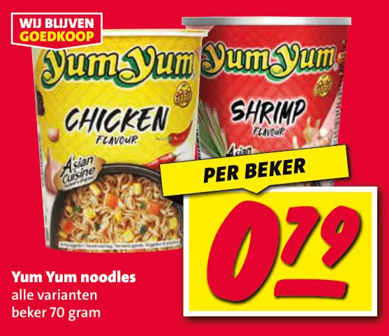 Aanbieding: Yum Yum noodles