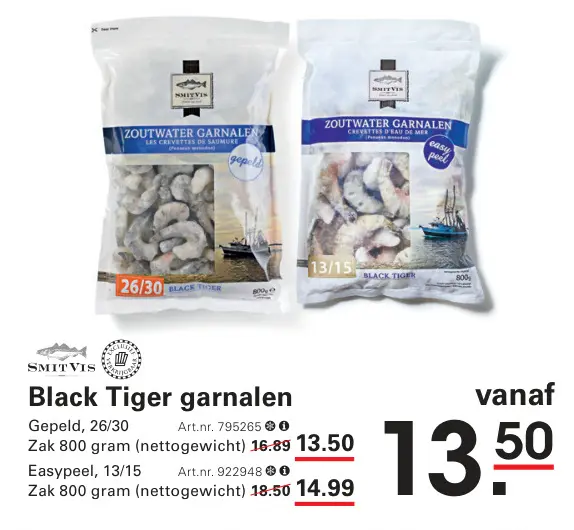 Aanbieding: Black Tiger garnalen