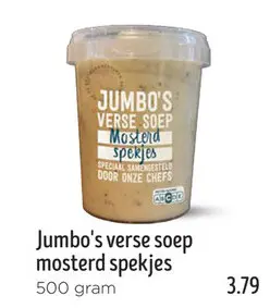 Aanbieding: verse soep mosterd spekjes