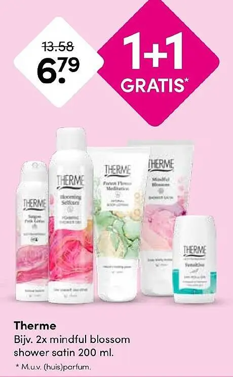 Aanbieding: Therme mindful blossom shower satin