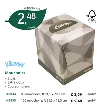 Offre: Kleenex Mouchoirs