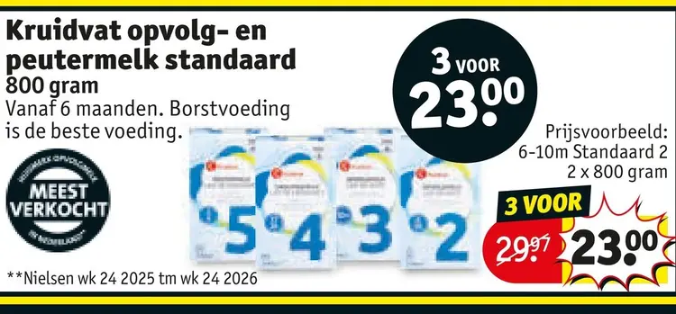 Aanbieding: Kruidvat opvolg- en peutermelk standaard