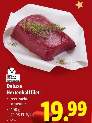 Promotie: Deluxe Hertenkalffilet