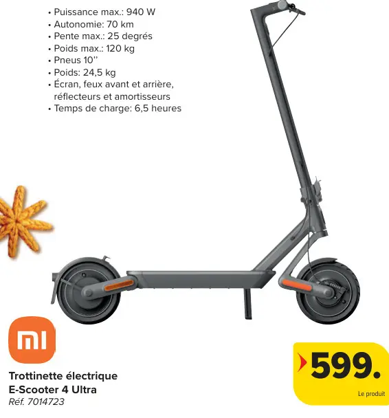 Offre: Trottinette électrique E-Scooter 4 Ultra