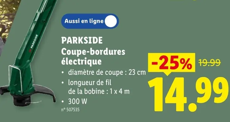 Offre: PARKSIDE Coupe-bordures électrique