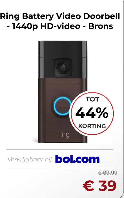 Aanbieding: Ring Battery Video Doorbell