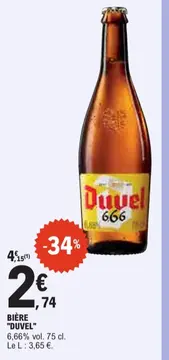 Offre: BIÈRE "DUVEL"