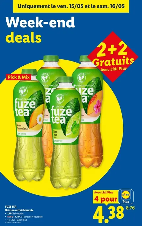 Offre: Boisson refraîchissante