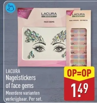 Aanbieding: Nagelstickers of face gems