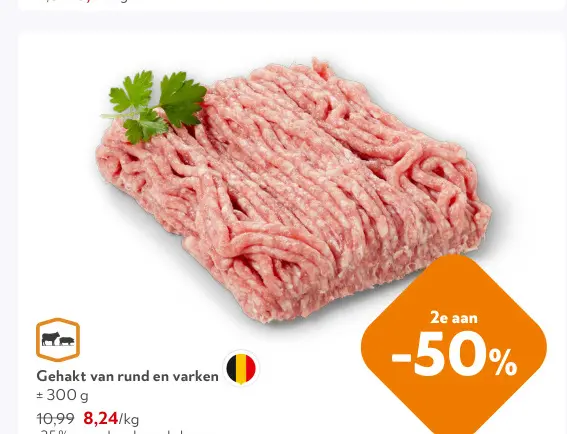 Promotie: Gehakt van rund en varken