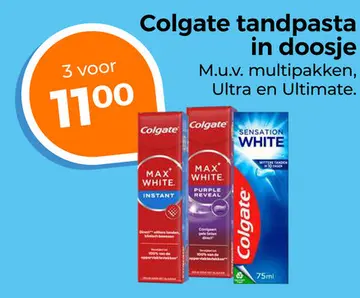 Aanbieding: Colgate tandpasta in doosje