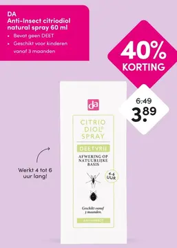 Aanbieding: DA Anti-Insect citriodiol natural spray