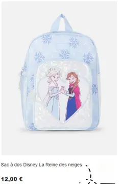 Offre: Sac à dos Disney La Reine des neiges