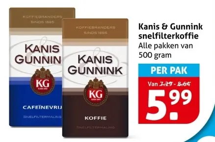 Aanbieding: Kanis & Gunnink snelfilterkoffie