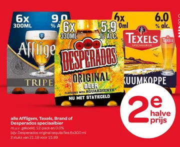 Aanbieding: Affligem, Texels, Brand of Desperados speciaalbier