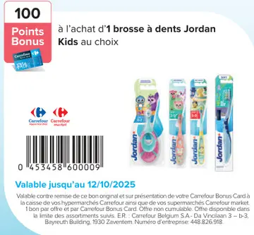 Offre: brosse à dents Jordan Kids