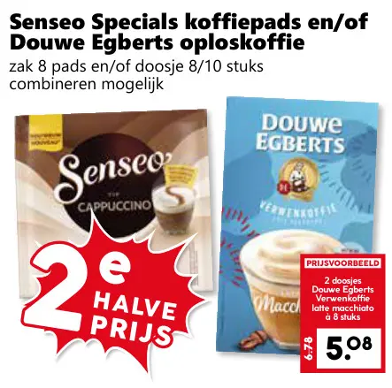 Aanbieding: Specials koffiepads en/of oploskoffie