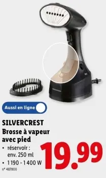 Offre: Brosse à vapeur avec pied