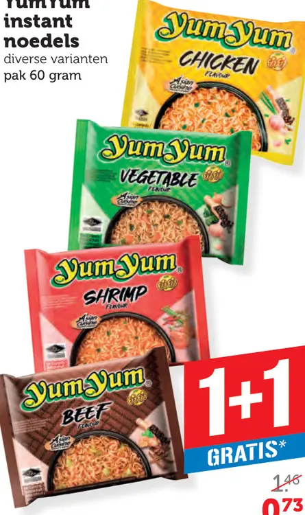 Aanbieding: Yum Yum instant noedels