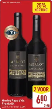 Aanbieding: Merlot Pays d'Oc, Frankrijk