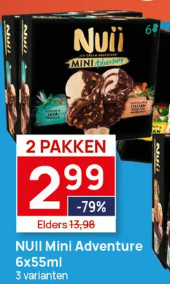 Aanbieding: 2 pakken NUII Mini Java Vanilla + Italian Hazelnut 6x55ml