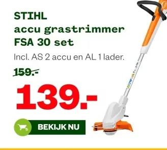 Aanbieding: STIHL accu grastrimmer FSA 30 set