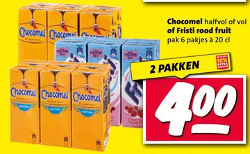 Aanbieding: Chocomel halfvol of vol of Fristi rood fruit