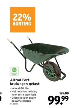 Aanbieding: Altrad Fort kruiwagen gelast