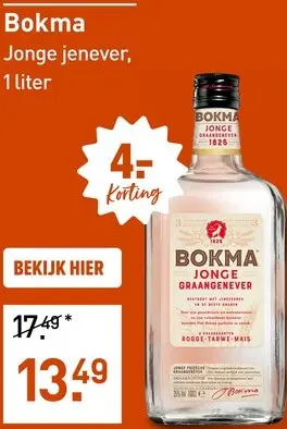 Aanbieding: Bokma Jonge jenever