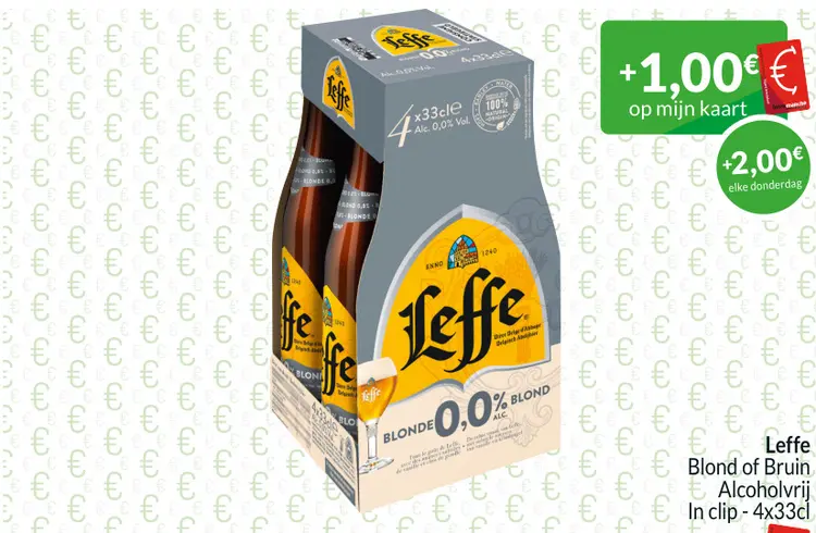 Aanbieding: Leffe Blond of Bruin Alcoholvrij