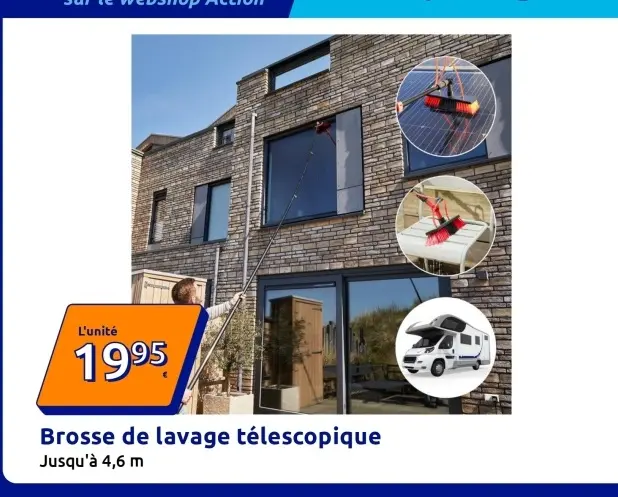 Offre: Brosse de lavage télescopique