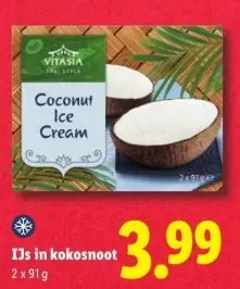 Aanbieding: IJs in kokosnoot