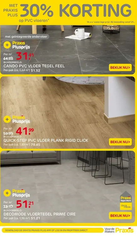 Aanbieding: Cando pvc vloer tegel feel