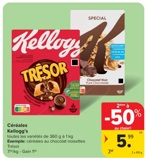 Offre: Céréales Trésor