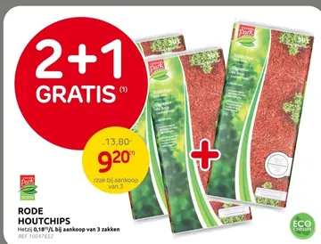 Aanbieding: Rode houtchips
