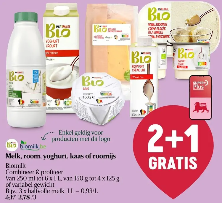 Promotie: Melk, room, yoghurt, kaas of roomijs