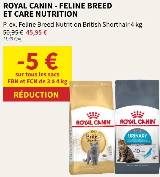 Offre: Feline breed et care nutrition