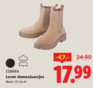 Aanbieding: Leren dameslaarsjes