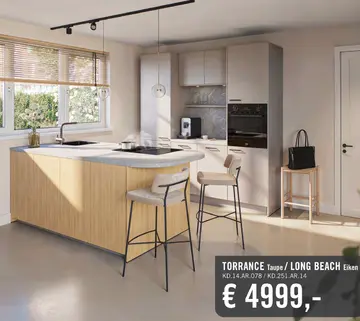 Aanbieding: TORRANCE Taupe / LONG BEACH Eiken