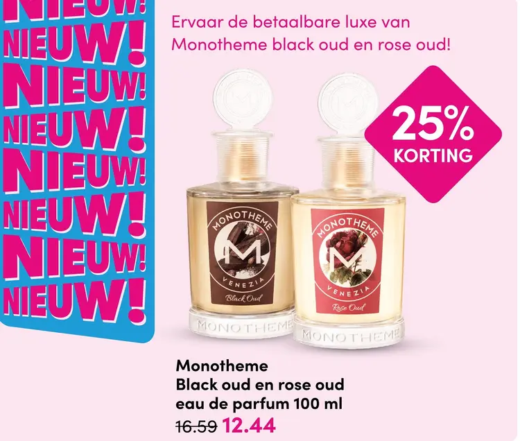 Aanbieding: Monotheme Black oud en rose oud eau de parfum