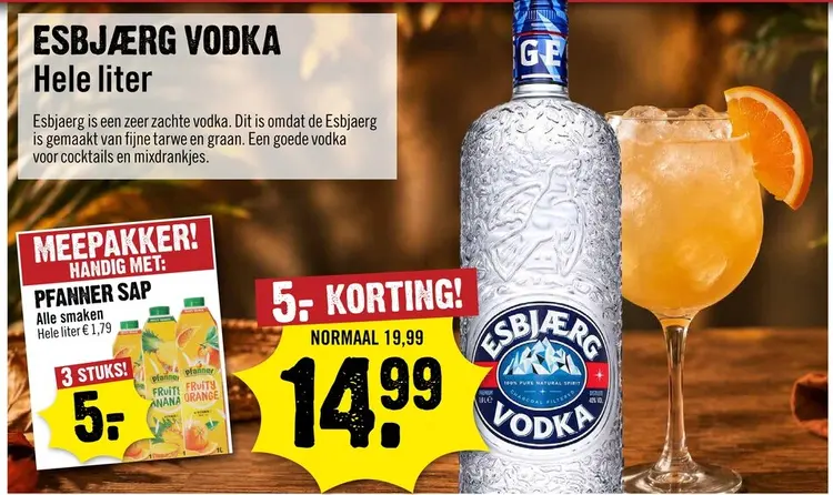 Aanbieding: Esbjaerg Vodka 100 cl