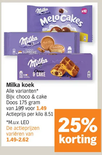 Promotie: Milka koek