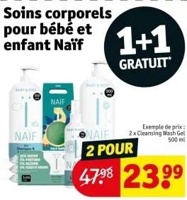 Offre: Soins corporels pour bébé et enfant