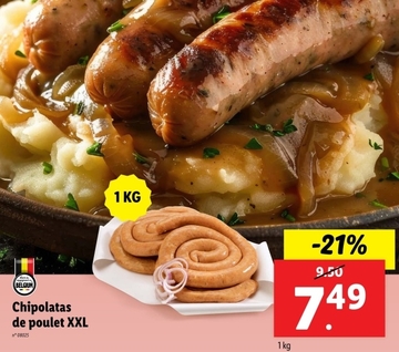 Offre: Chipolatas de poulet XXL