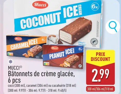 Offre: Bâtonnets de crème glacée