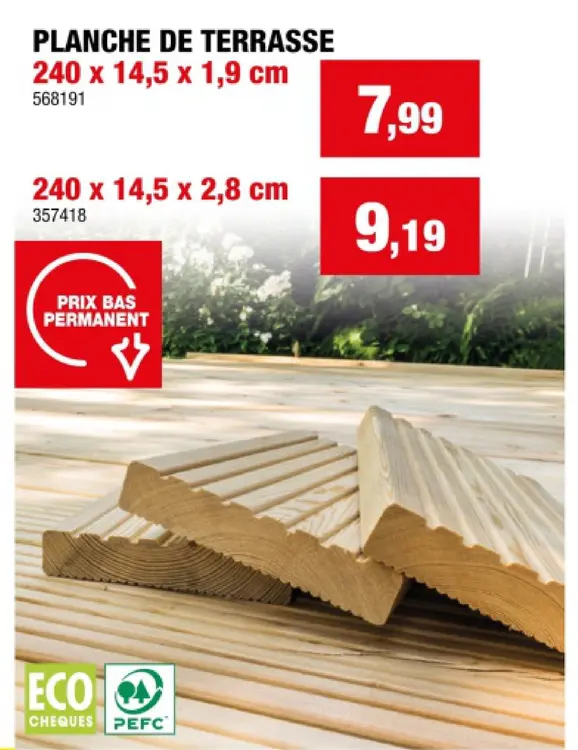 Offre: Planche de terrasse