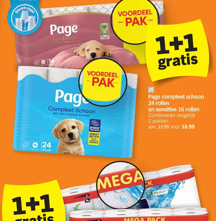 Promotie: Page compleet schoon en sensitive