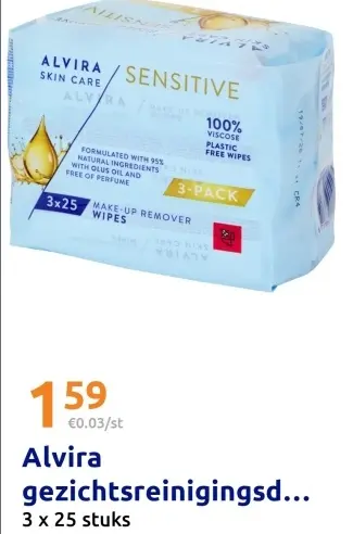 Aanbieding: Alvira gezichtsreinigingsdoekjes