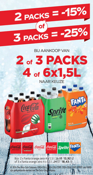 Aanbieding: Coca-Cola, Sprite of Fanta