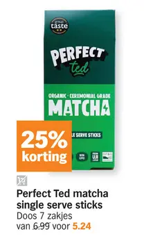 Aanbieding: Perfect Ted matcha single serve sticks